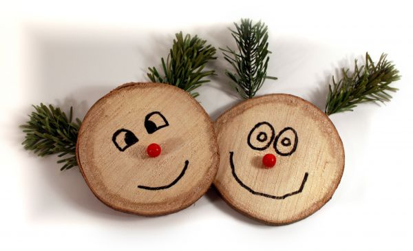 kayu,dekorasi,makanan,hari Natal,dua,tertawa