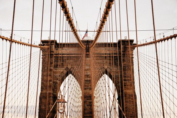 építészet,szerkezet,híd,függőhíd,faipari,New York City