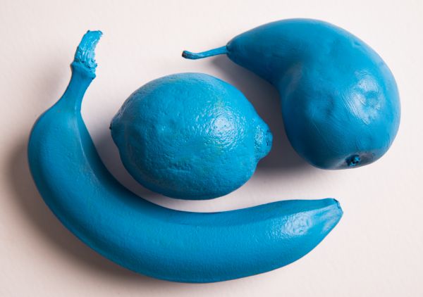 blå,mad,fremstille,banan,pære,citron