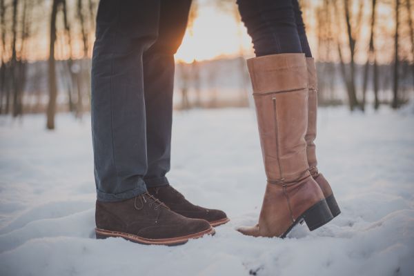 mand,solnedgang,fødder,sko,sne,vinter