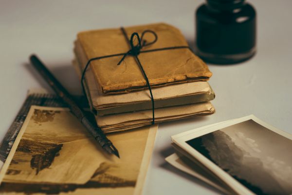 madeira,vintage,caneta,escrevendo,corda,foto