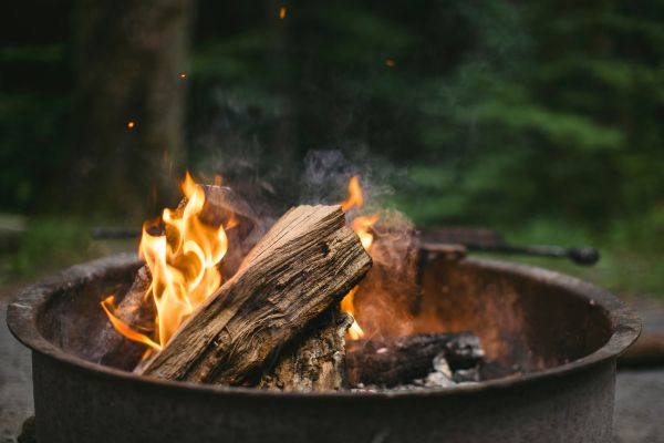 brand,lejrbål,træ,log,kød,grill