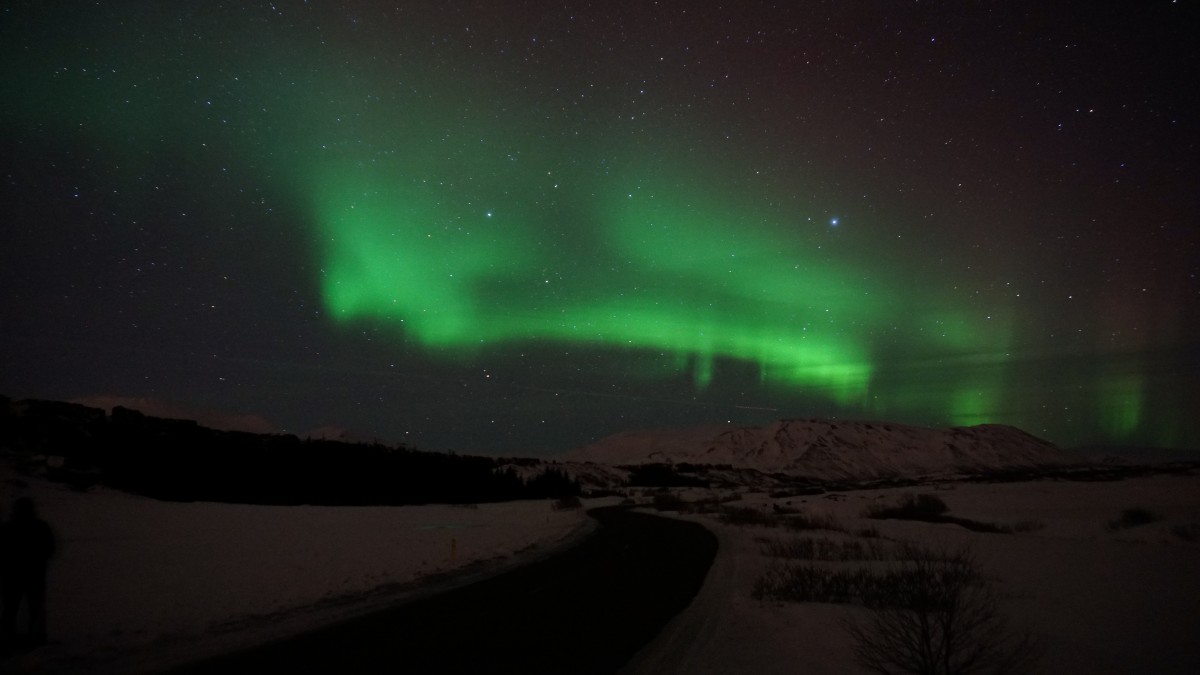 cer, noapte, atmosfera, verde, auroră, aurora boreali, auroră boreală