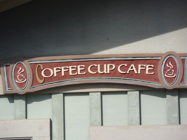 kávézó, kávé, retro, étterem, csésze, hirdető