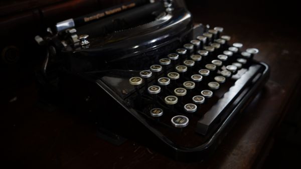 teclado, vintage, Retro, máquina de escrever, Preto, Escritório em casa