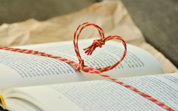 Книга,Прочети,писане,бял,сърце,подарък
