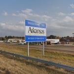 Welcome to Arkansas sign