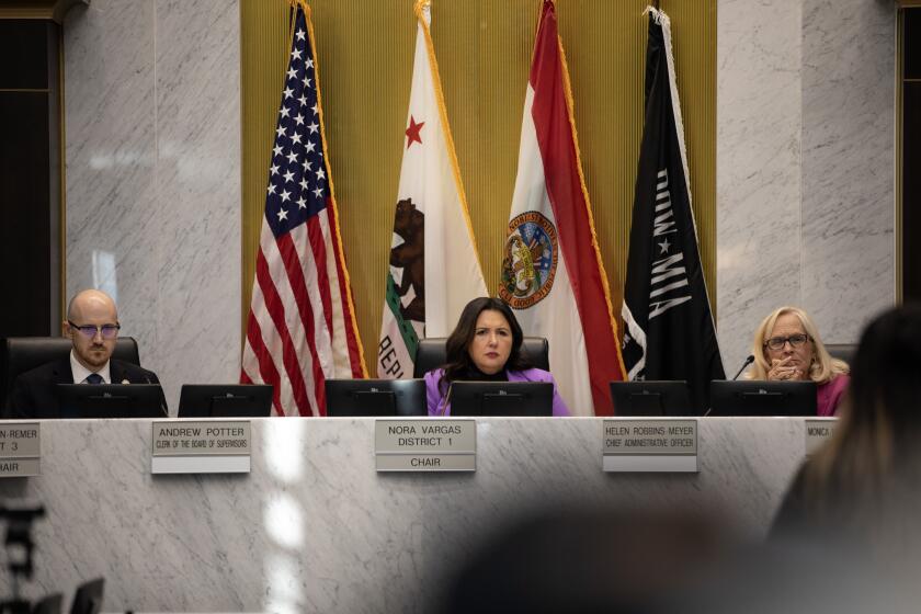 San Diego, California - January 09: The San Diego County Board of Supervisors hold their first meeting of the year on Tuesday, Jan. 9, 2024 in San Diego, California. (Ana Ramirez / The San Diego Union-Tribune)