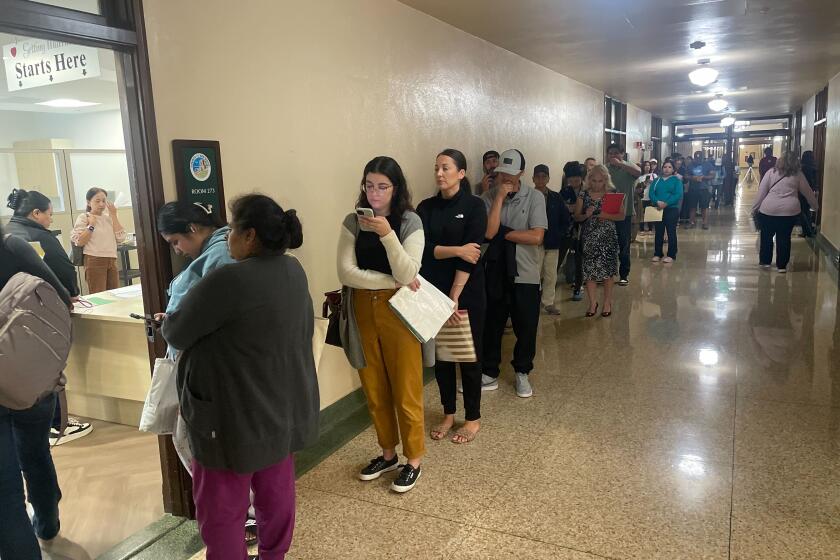 Line at the San Diego County Assessor's Office