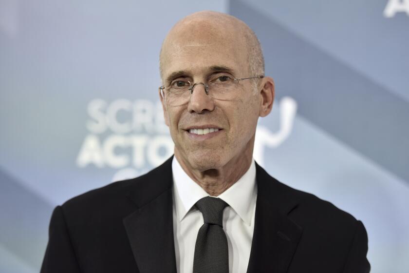 Jeffrey Katzenberg arrives at the 26th annual Screen Actors Guild Awards at the Shrine Auditorium & Expo Hall on Sunday, Jan. 19, 2020, in Los Angeles. (Photo by Richard Shotwell/Invision/AP)