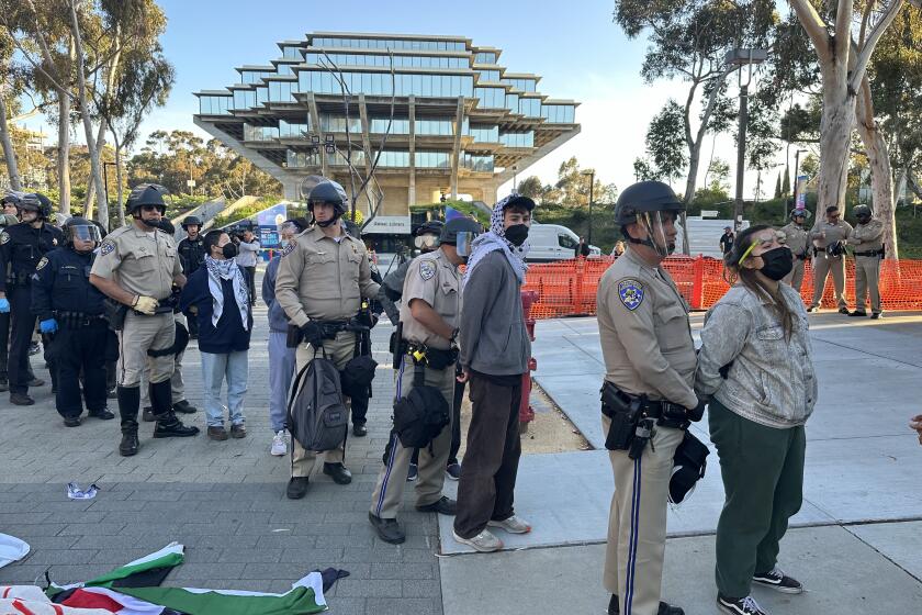 Dozens of pro-Palestinian protesters were arrested on May 6 at UC San Diego.