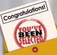 An image of a congratulatory flier sticking out of a manila folder with the text &quot;You&#x27;ve been selected&quot;