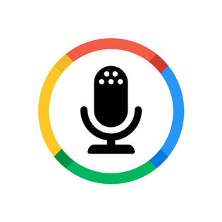 vector illustration concept of a Google microphone icon