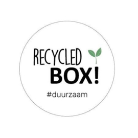 Sticker - recycled box #duurzaam - 2 stuks