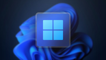 A picture of a big Start menu button with a Windows 11 logo