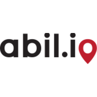 Logo of "abili.io" with black text and a red heart above the 'i'.
