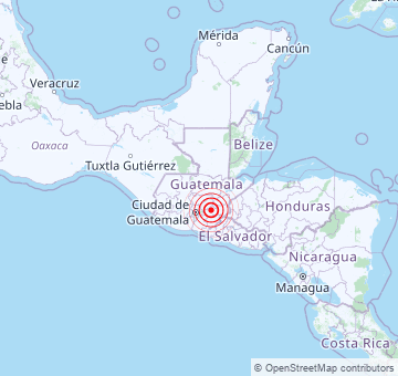 Recent earthquakes in Guatemala