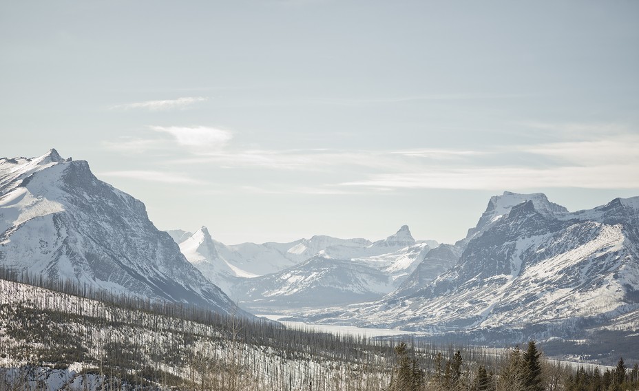 photo of Saint Mary Lake and surrounding mountains inside Glacier National Park
