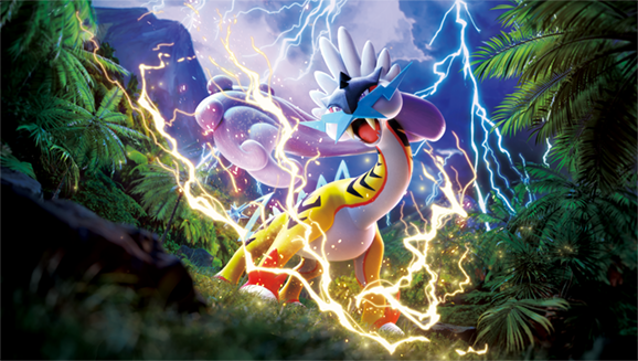 Key art for the Temporal Forces expansion for the Pokémon TCG