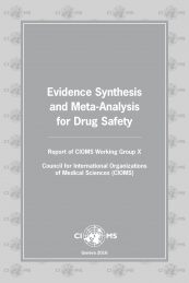 Evidence Synthesis and Meta-Analysis: Report of CIOMS Working Group X