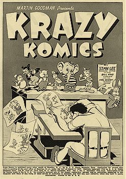 Vince Fago & George Klein drawn credits page from Krazy Komics #3
(Nov. 1942)