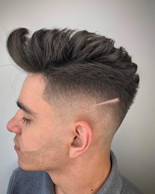 Loose Pomp Fade for Men's Hair Style