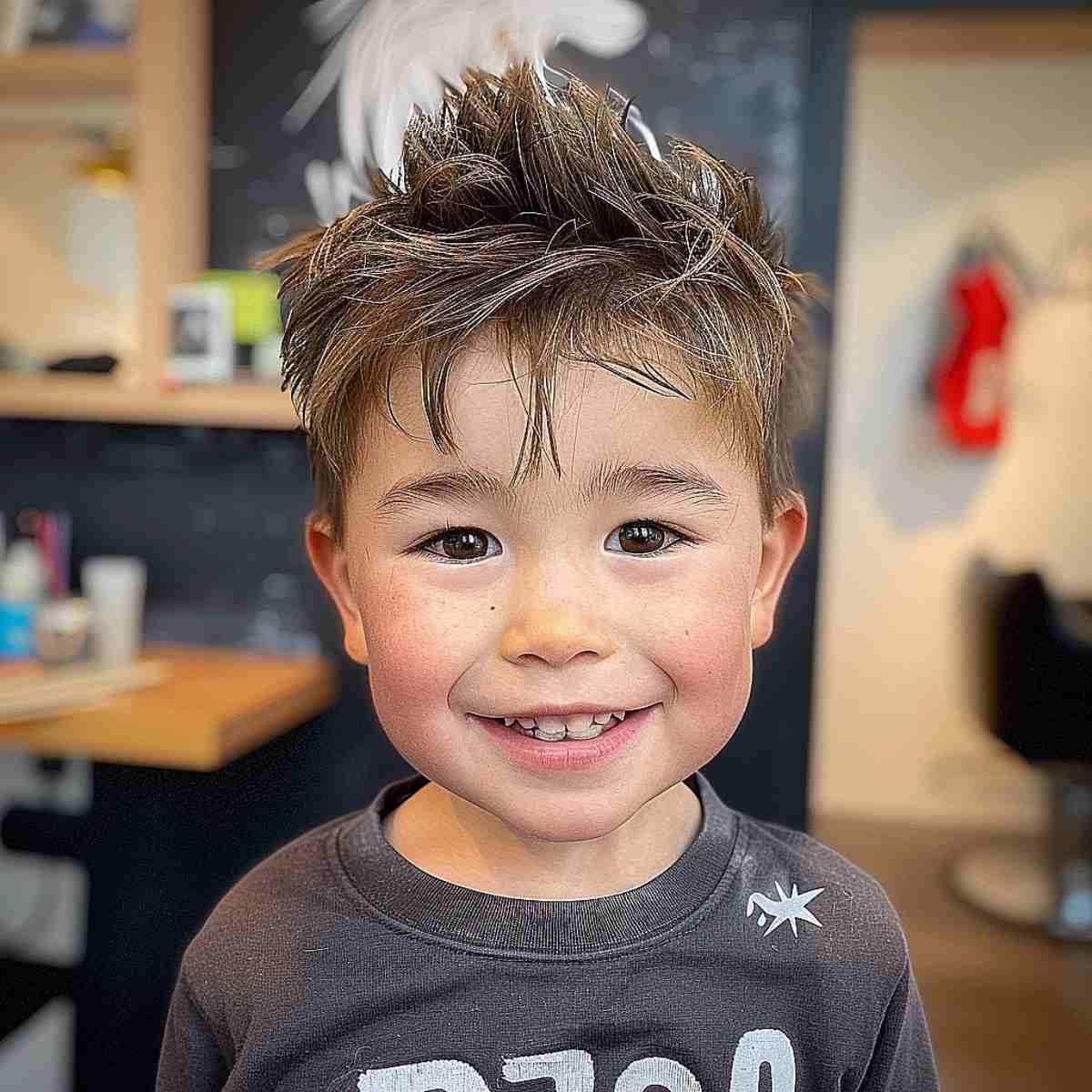 Textured haircut for toddler boy