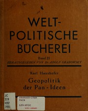 Cover of: Geopolitik der Pan-Ideen.