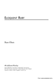 Cover of: Eloquent Ruby