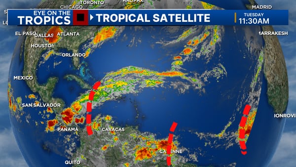 NHC tracking 3 tropical waves just days before the start of hurricane season