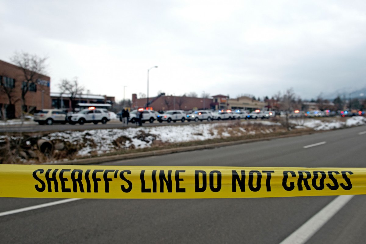 crime scene Boulder, Colorado shooting