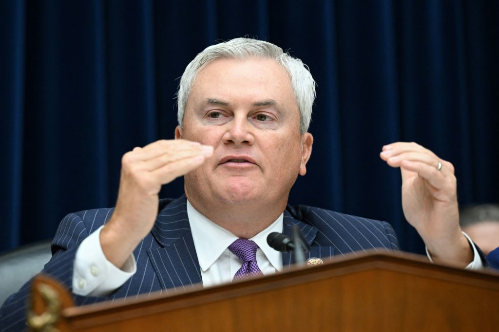 Republican Rep. James Comer, chairman of the House Oversight Committee speaks during first formal hearing regarding the US...