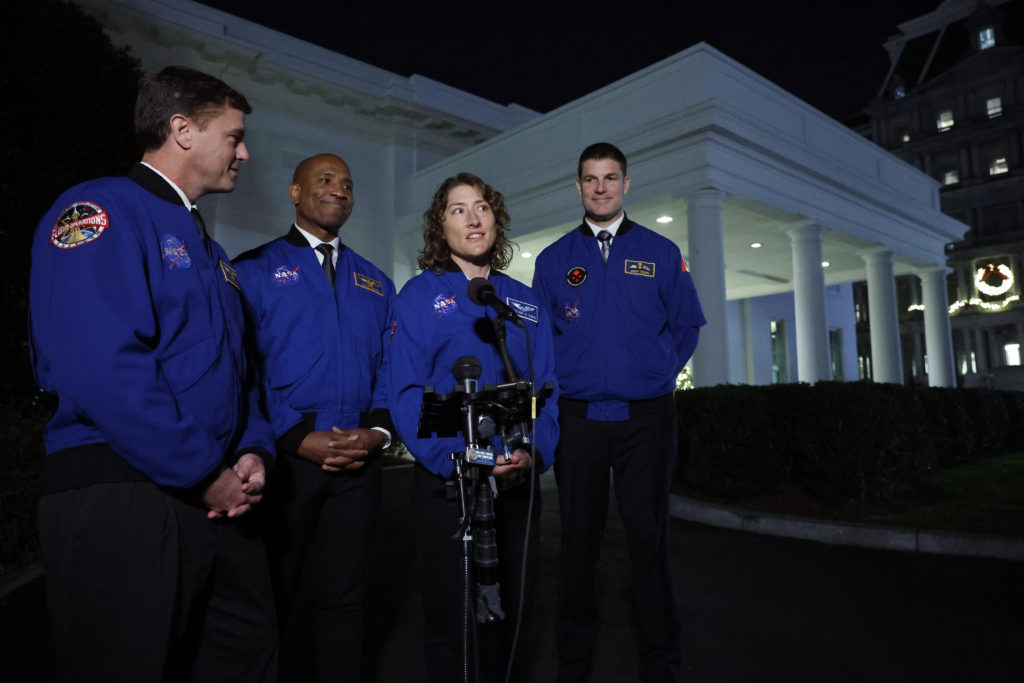 Artemis II Crew Talks To Reporters After Meeting With President Biden At The White House