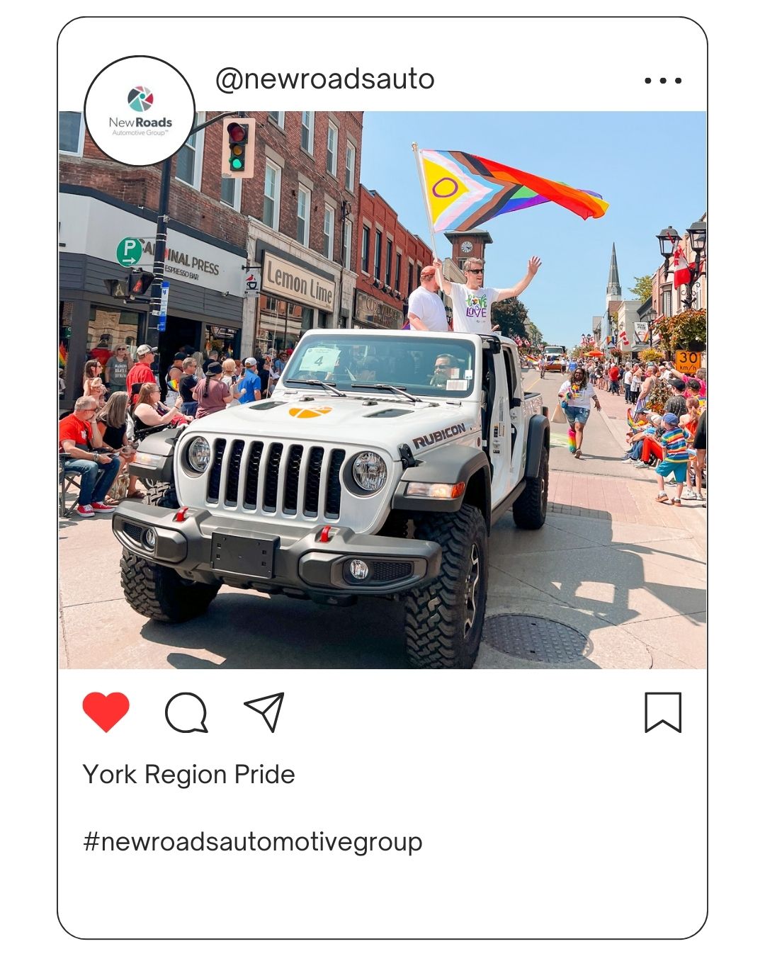 NewRoads Community Events -Pride Parade York Region