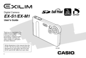 Casio Exilim EX-M1 User Manual