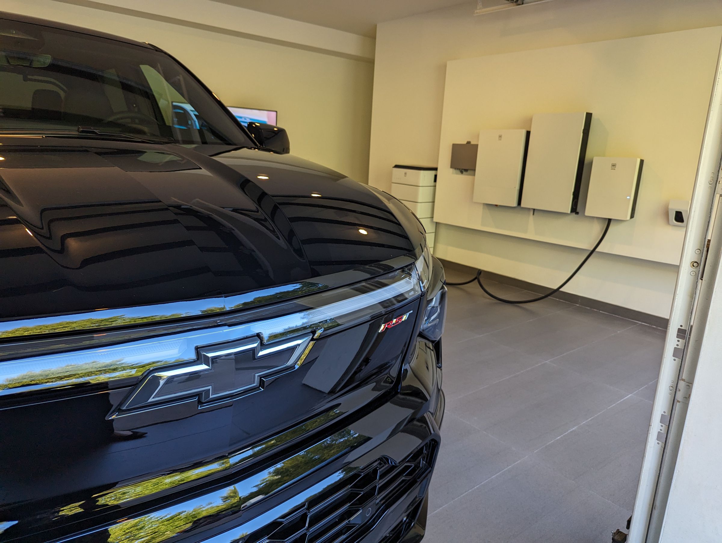 At a Beverly Hills mansion, where an electric truck is your only source of power