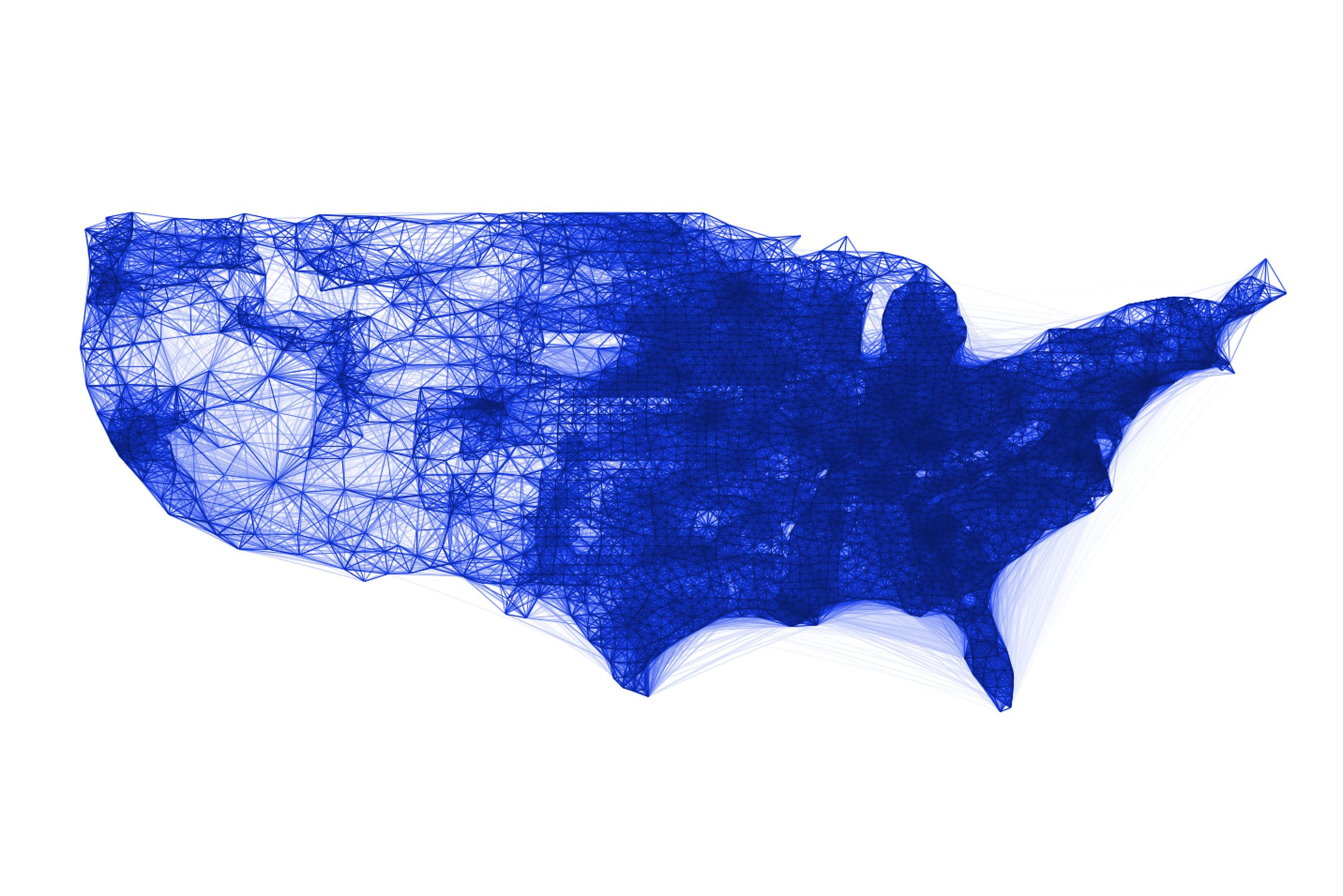 A Facebook co-location map for the United States. It could help illustrate the likeliness of the disease to spread.