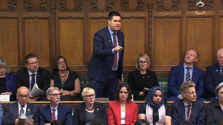 Labourr&#39;s Richard Burgon challenges Rishi Sunak over arms exports to Israel
