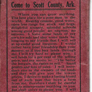 "Come to Scott County, Arkansas" brochure advertisement