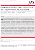Cover page: Cost‐effectiveness of broadly neutralizing antibody prophylaxis for HIV‐exposed infants in sub‐Saharan African settings