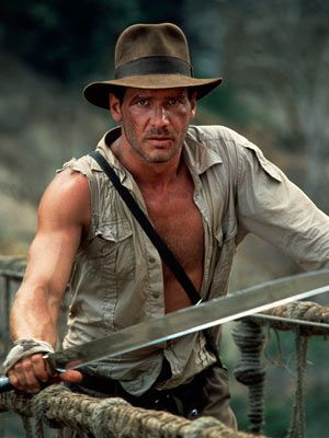 Indiana Jones and the Temple of Doom, Harrison Ford | WHY HIM: Thanks to Steven Spielberg's rollicking direction and Harrison Ford's rough charm, the brainy, brawling Indy is an old-fashioned champion of good who takes