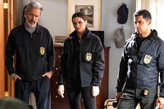 Gary Cole as Alden Parker, Katrina Law as Jessica Knight, and Wilmer Valderrama as Nicholas Nick Torres in NCIS Episode 6 Strange Invaders