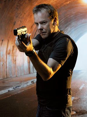 24, Kiefer Sutherland | TYPICAL DAY ON THE JOB: Defusing scary bombs; interviewing terrorist suspects ''the hard way'' WEAPON OF CHOICE: Bare hands (for his patented Jack Bauer sleeper