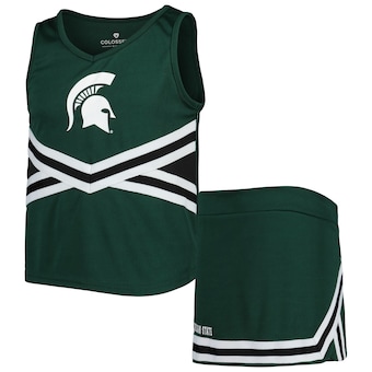 Michigan State Spartans Colosseum Girls Youth Carousel Cheerleader Set - Green