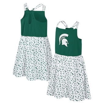 Michigan State Spartans Colosseum Girls Youth Robin Floral Dress - Green/White