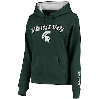 Michigan State Spartans Women's Arch & Logo 1 Pullover Hoodie - Green
