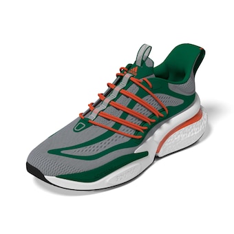  Miami Hurricanes adidasAlphaboost V1 Sustainable BOOST Shoe - Green/Orange