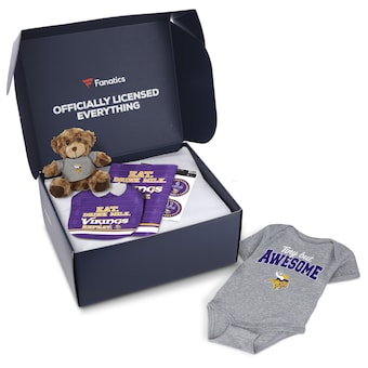 Minnesota Vikings Fanatics Pack Baby Themed Gift Box - $65+ Value