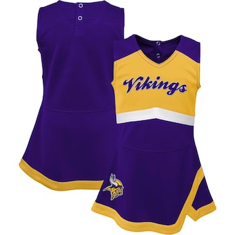 Minnesota Vikings Girls Infant Cheer Captain Jumper Dress - Purple