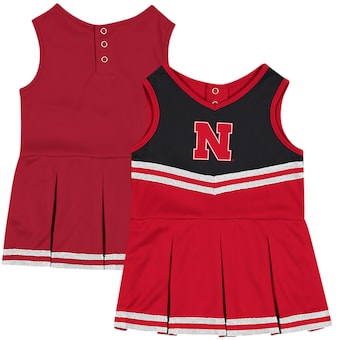 Nebraska Huskers Colosseum Girls Infant Time For Recess Cheer Dress - Scarlet